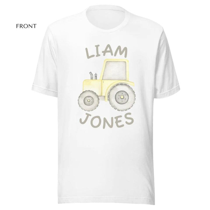 Custom Watercolor Construction Trucks T-Shirt - ART-TSH160 - ARTFULANE