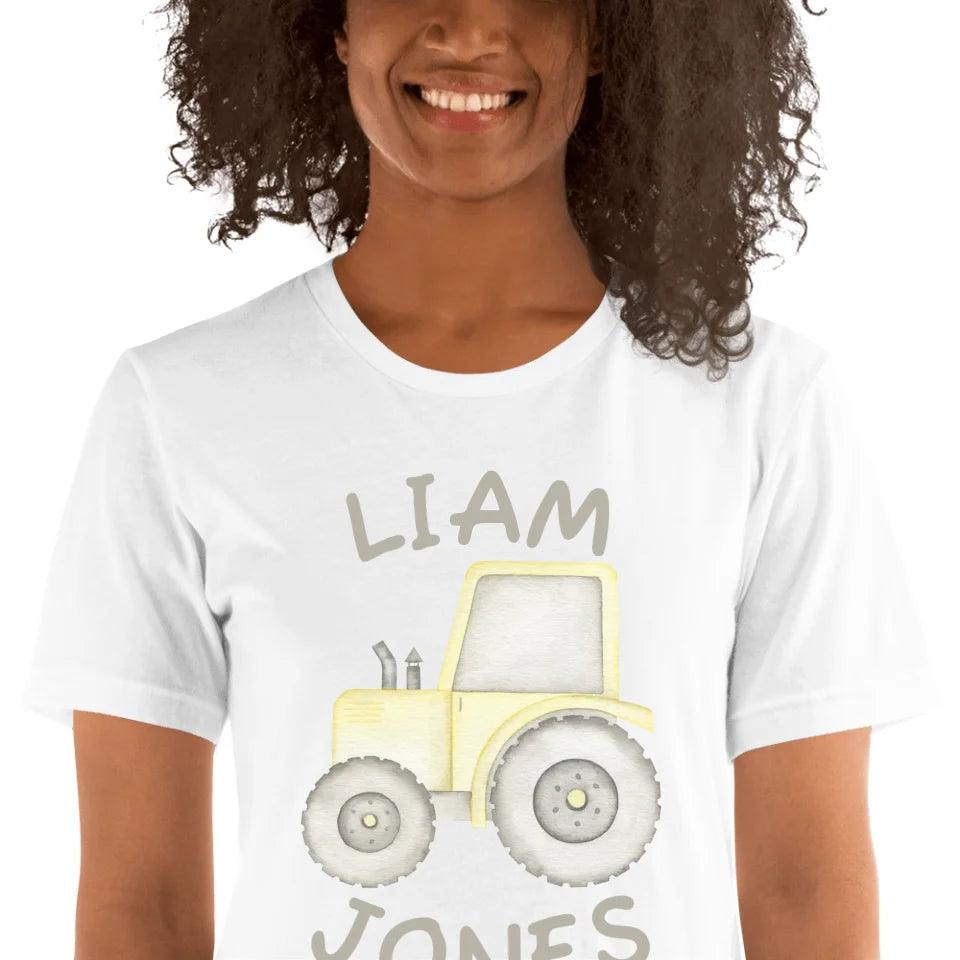 Custom Watercolor Construction Trucks T-Shirt - ART-TSH160 - ARTFULANE