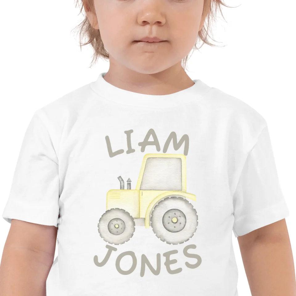 Custom Watercolor Construction Trucks T-Shirt - ART-TSH160 - ARTFULANE