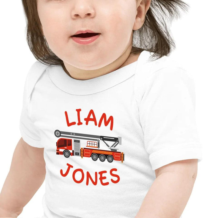 Custom Red Fire Trucks T-Shirt - ART-TSH162 - ARTFULANE