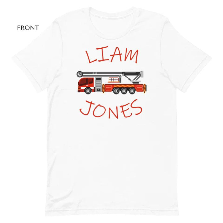 Custom Red Fire Trucks T-Shirt - ART-TSH162 - ARTFULANE