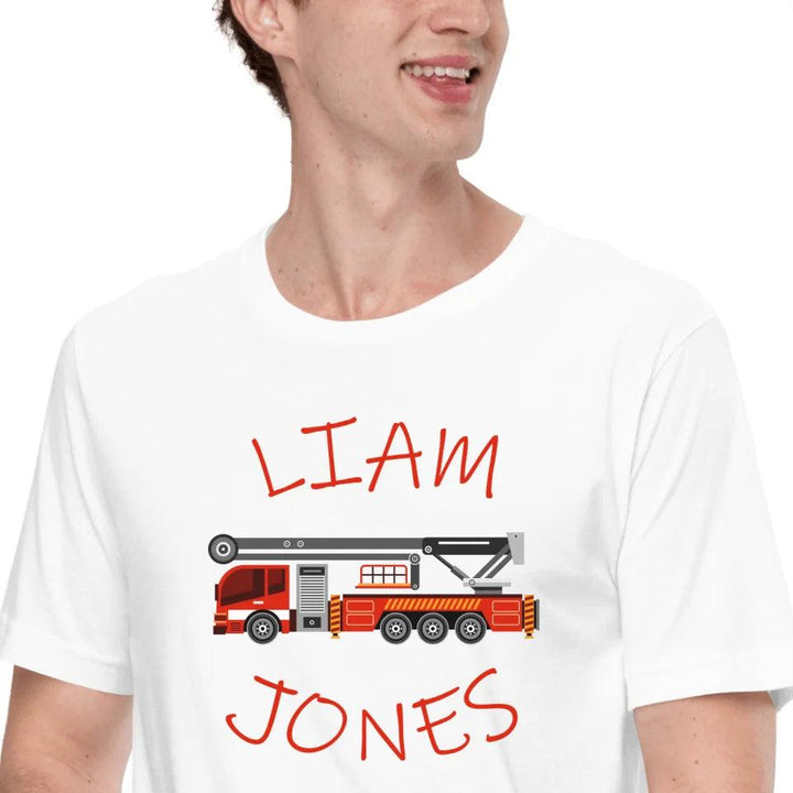 Custom Red Fire Trucks T-Shirt - ART-TSH162 - ARTFULANE