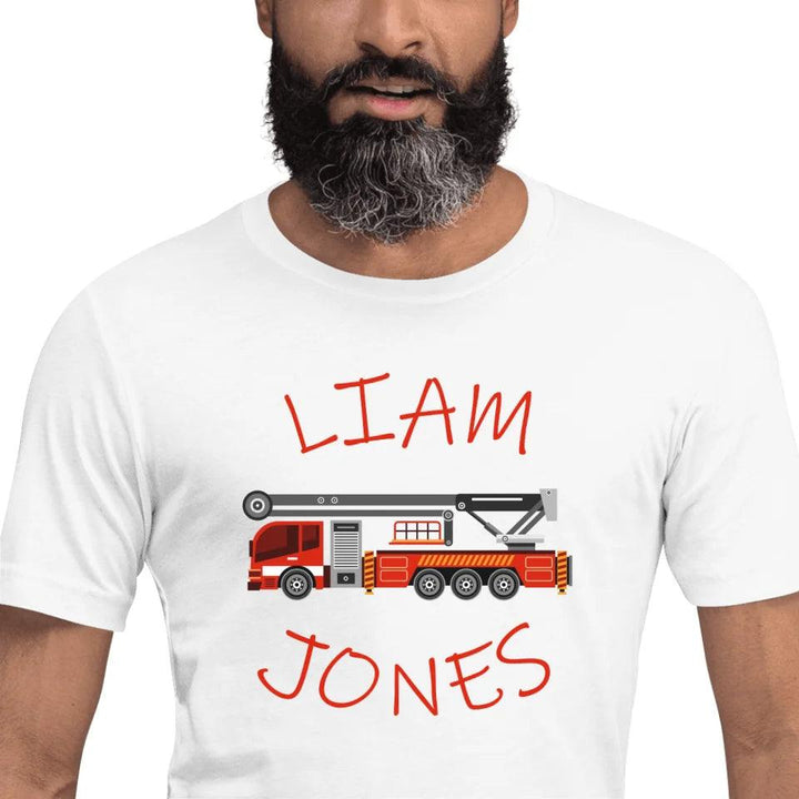 Custom Red Fire Trucks T-Shirt - ART-TSH162 - ARTFULANE