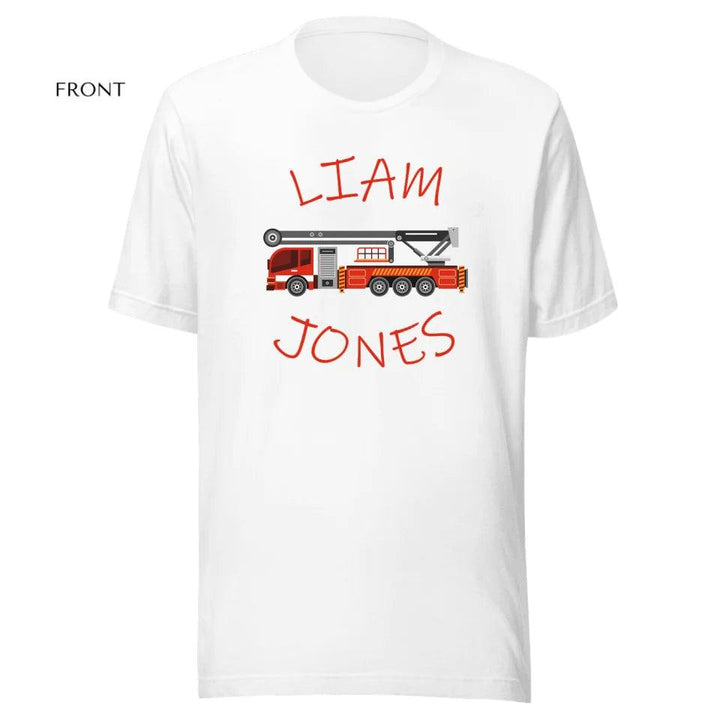 Custom Red Fire Trucks T-Shirt - ART-TSH162 - ARTFULANE