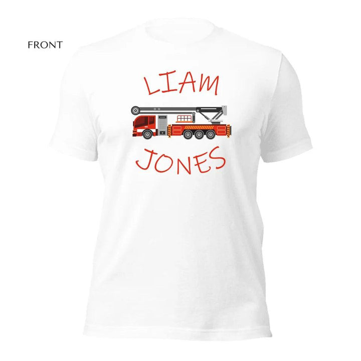 Custom Red Fire Trucks T-Shirt - ART-TSH162 - ARTFULANE