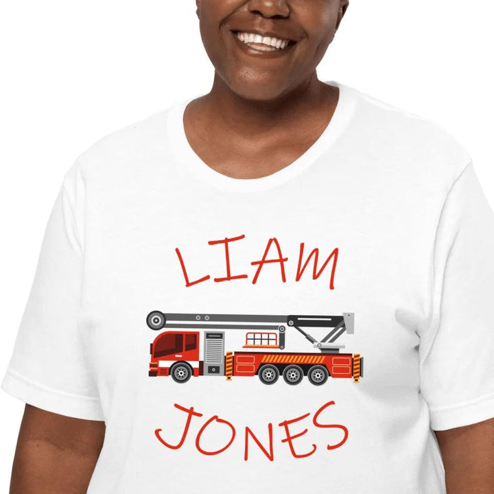 Custom Red Fire Trucks T-Shirt - ART-TSH162 - ARTFULANE