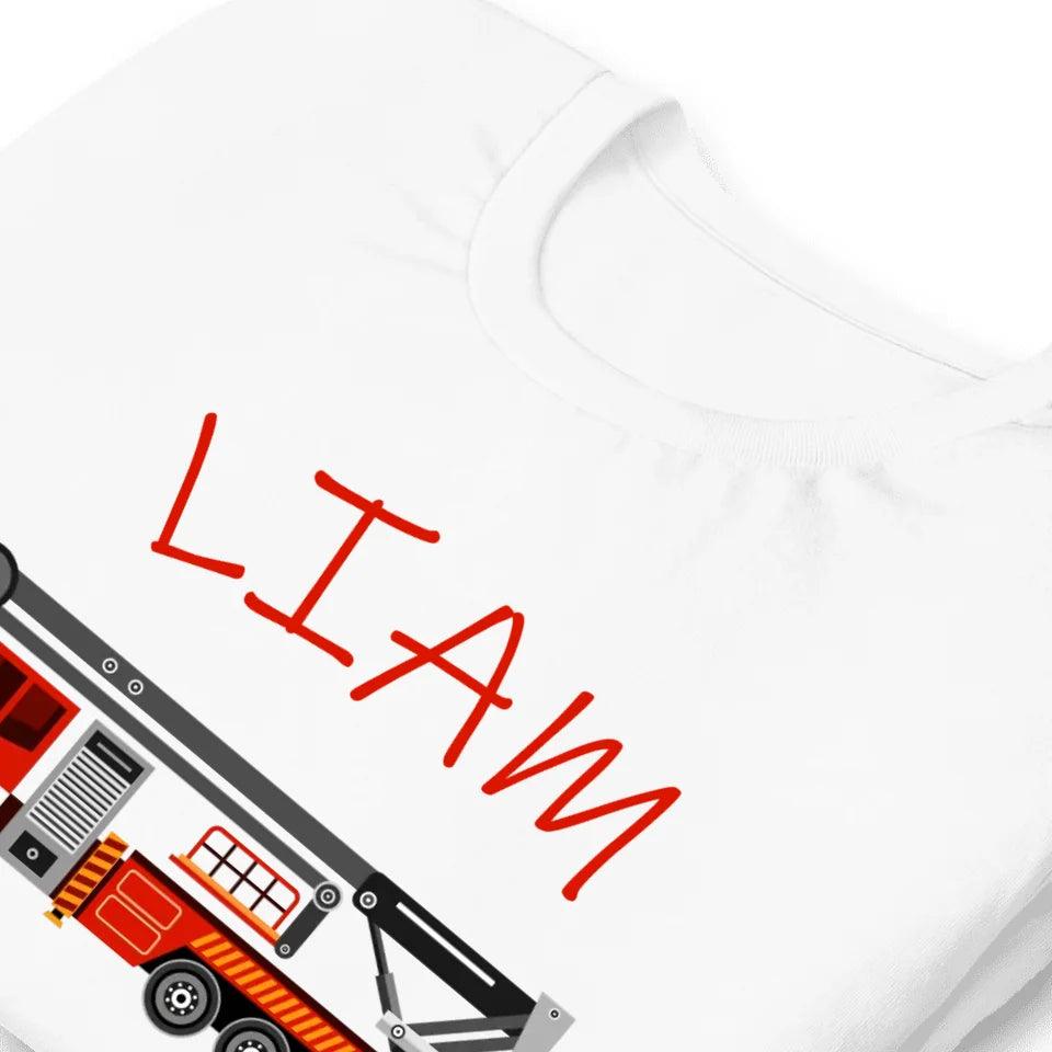 Custom Red Fire Trucks T-Shirt - ART-TSH162 - ARTFULANE