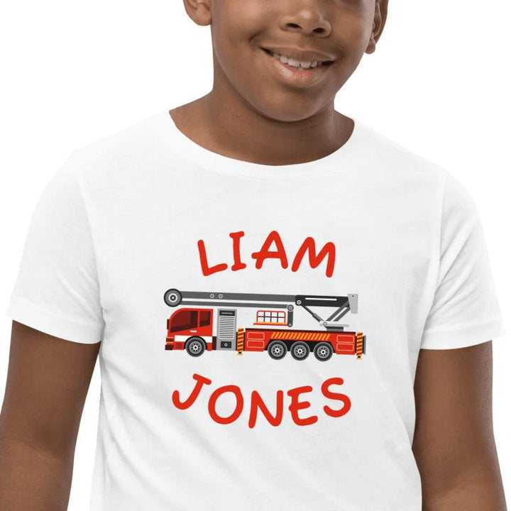 Custom Red Fire Trucks T-Shirt - ART-TSH162 - ARTFULANE