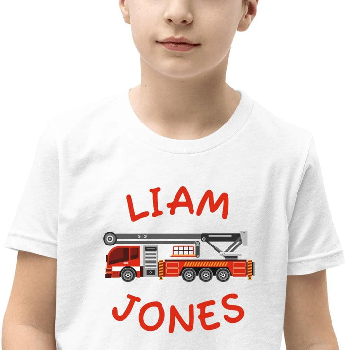 Custom Red Fire Trucks T-Shirt - ART-TSH162 - ARTFULANE