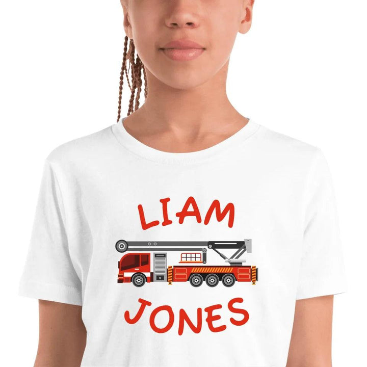 Custom Red Fire Trucks T-Shirt - ART-TSH162 - ARTFULANE