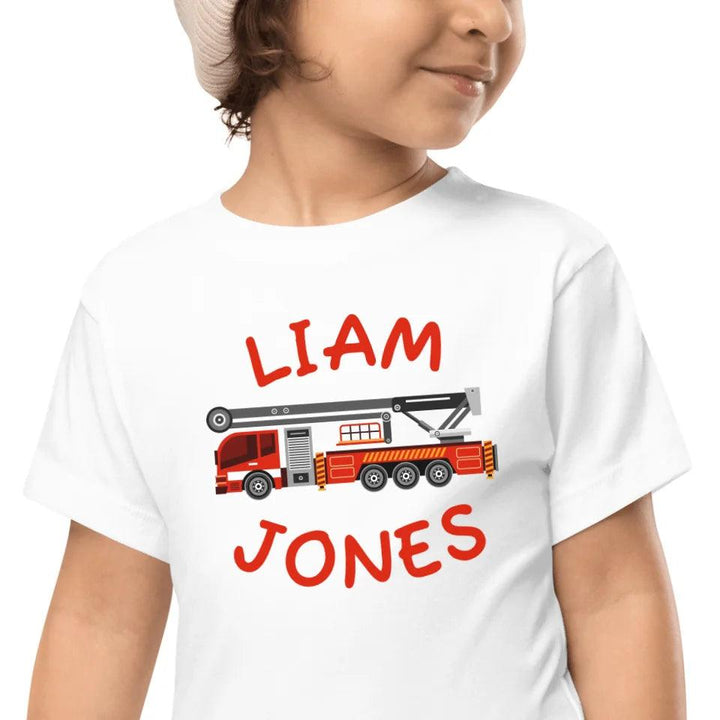 Custom Red Fire Trucks T-Shirt - ART-TSH162 - ARTFULANE