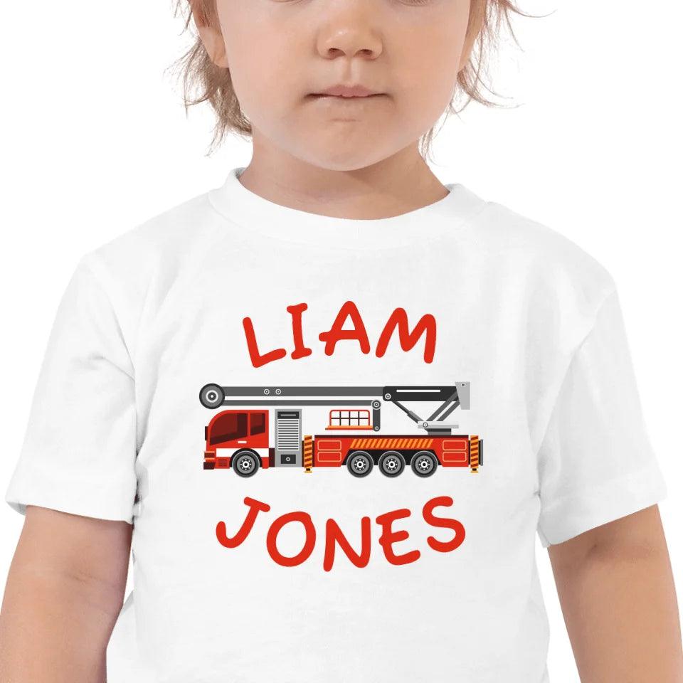 Custom Red Fire Trucks T-Shirt - ART-TSH162 - ARTFULANE