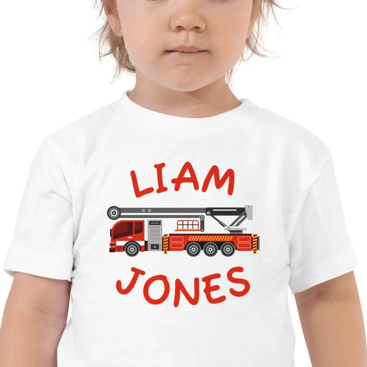 Custom Red Fire Trucks T-Shirt - ART-TSH162 - ARTFULANE