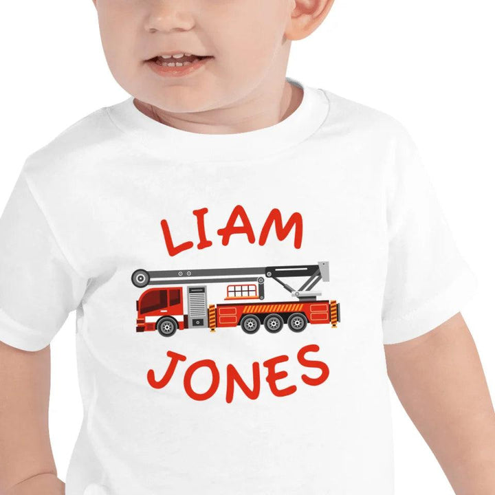 Custom Red Fire Trucks T-Shirt - ART-TSH162 - ARTFULANE