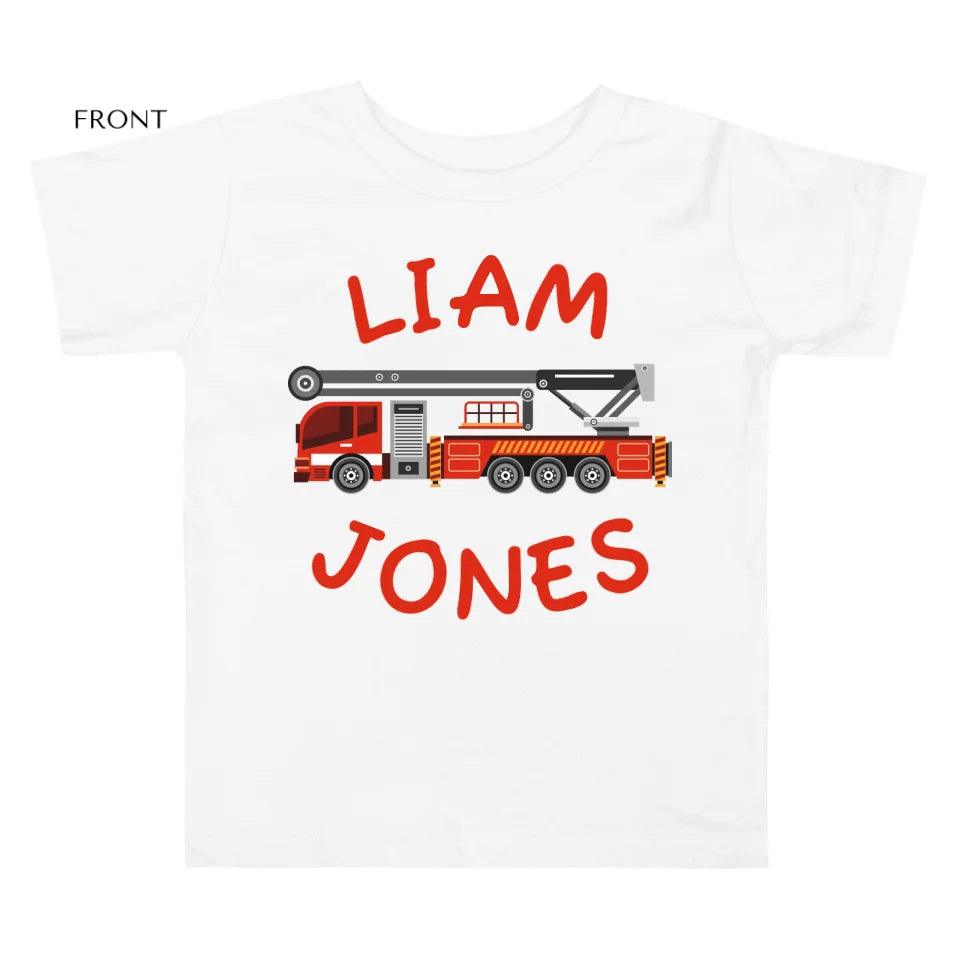 Custom Red Fire Trucks T-Shirt - ART-TSH162 - ARTFULANE