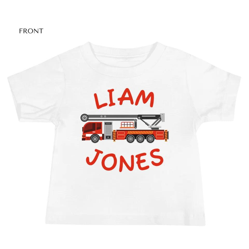 Custom Red Fire Trucks T-Shirt - ART-TSH162 - ARTFULANE