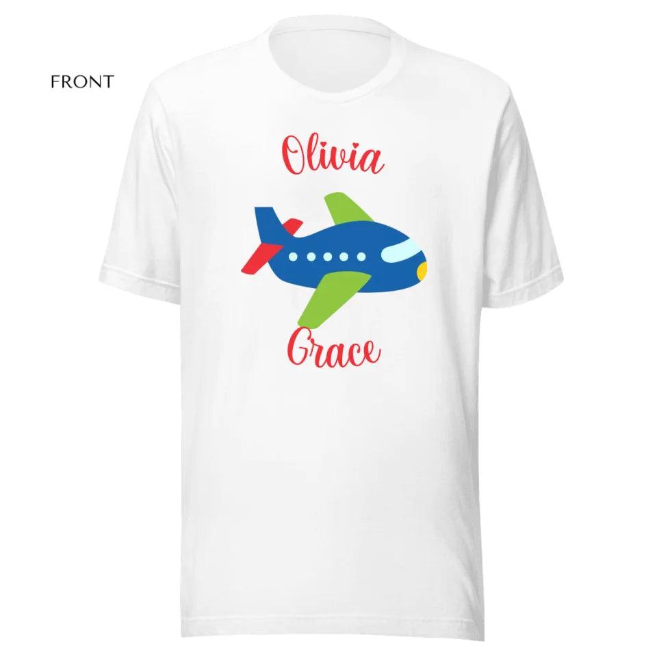 Custom Bright Colored Airplanes T-Shirt - ART-TSH167 - ARTFULANE