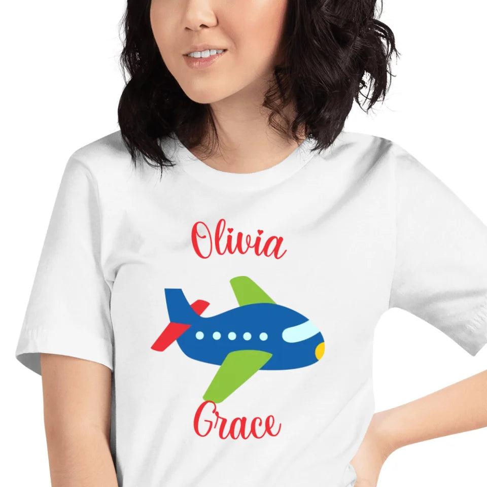 Custom Bright Colored Airplanes T-Shirt - ART-TSH167 - ARTFULANE