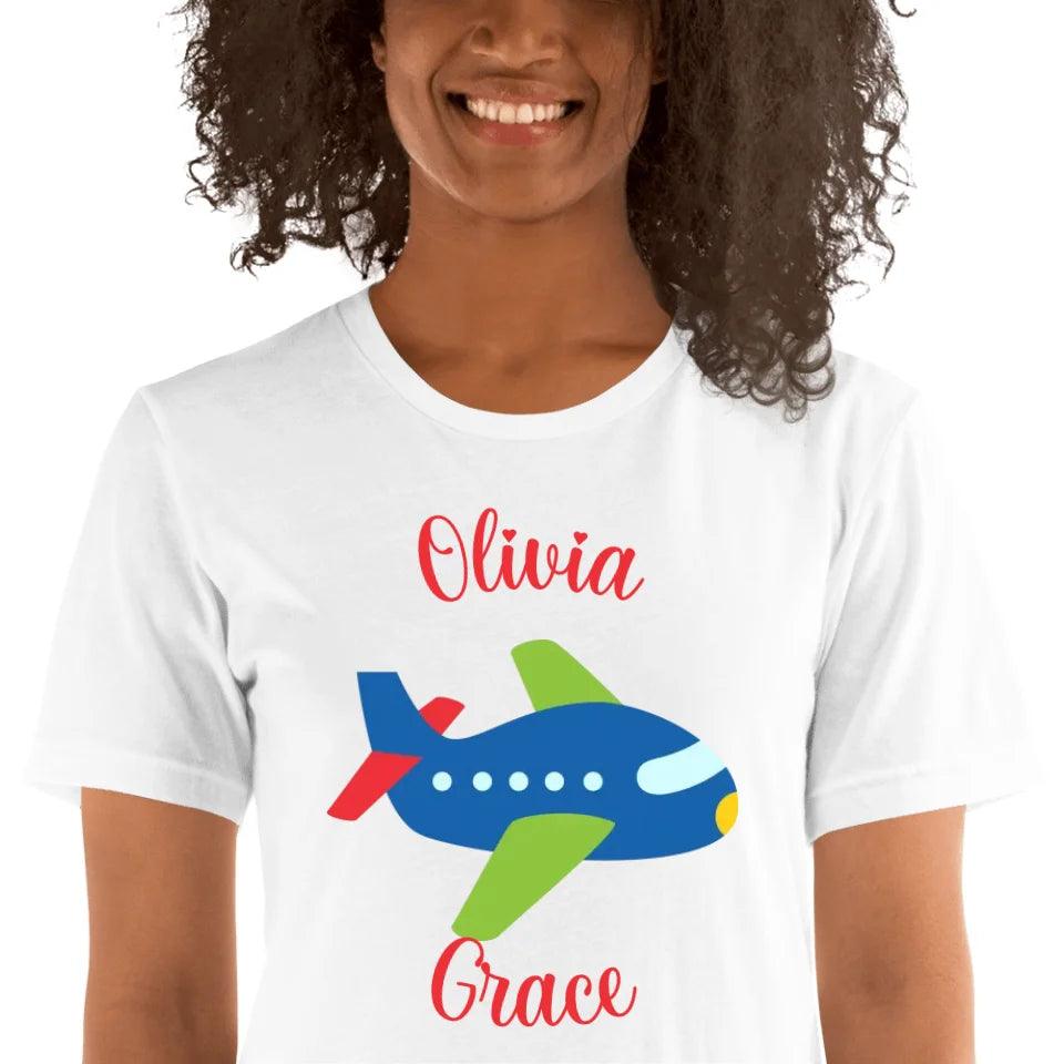 Custom Bright Colored Airplanes T-Shirt - ART-TSH167 - ARTFULANE