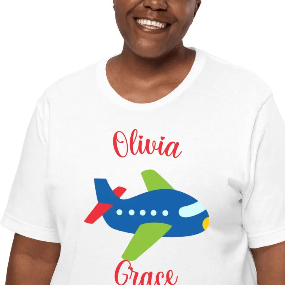 Custom Bright Colored Airplanes T-Shirt - ART-TSH167 - ARTFULANE