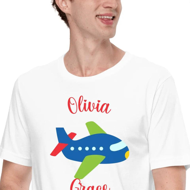 Custom Bright Colored Airplanes T-Shirt - ART-TSH167 - ARTFULANE