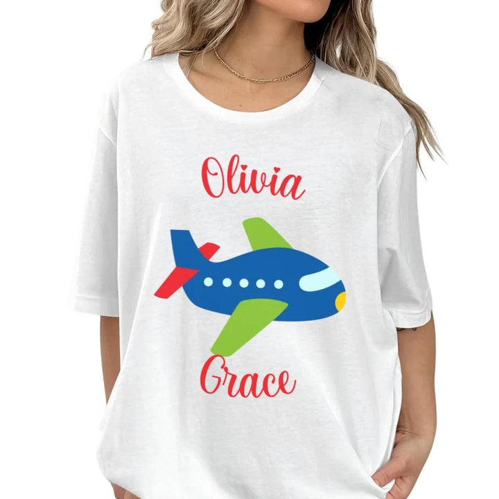 Custom Bright Colored Airplanes T-Shirt - ART-TSH167 - ARTFULANE