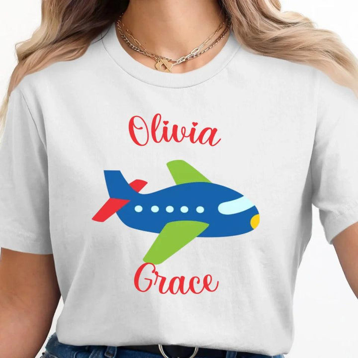 Custom Bright Colored Airplanes T-Shirt - ART-TSH167 - ARTFULANE