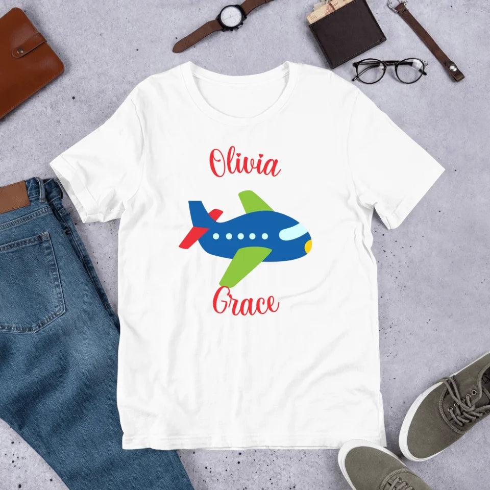 Custom Bright Colored Airplanes T-Shirt - ART-TSH167 - ARTFULANE