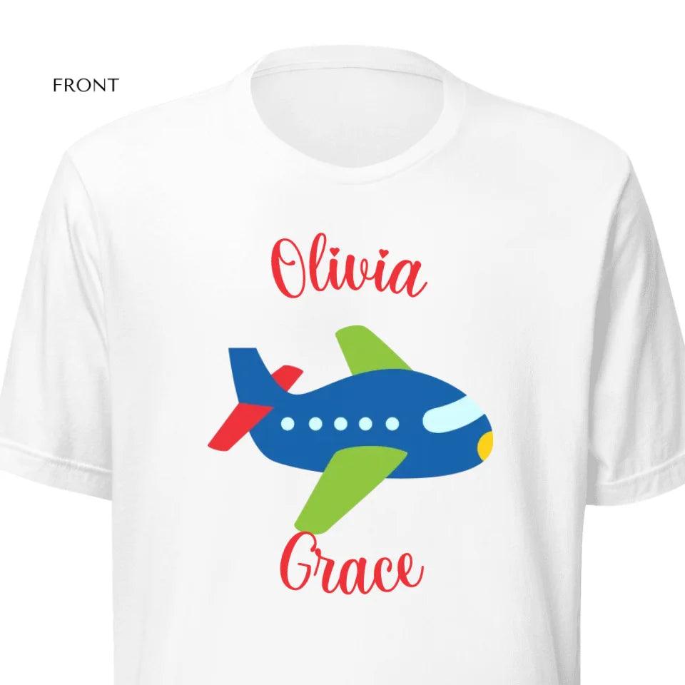 Custom Bright Colored Airplanes T-Shirt - ART-TSH167 - ARTFULANE