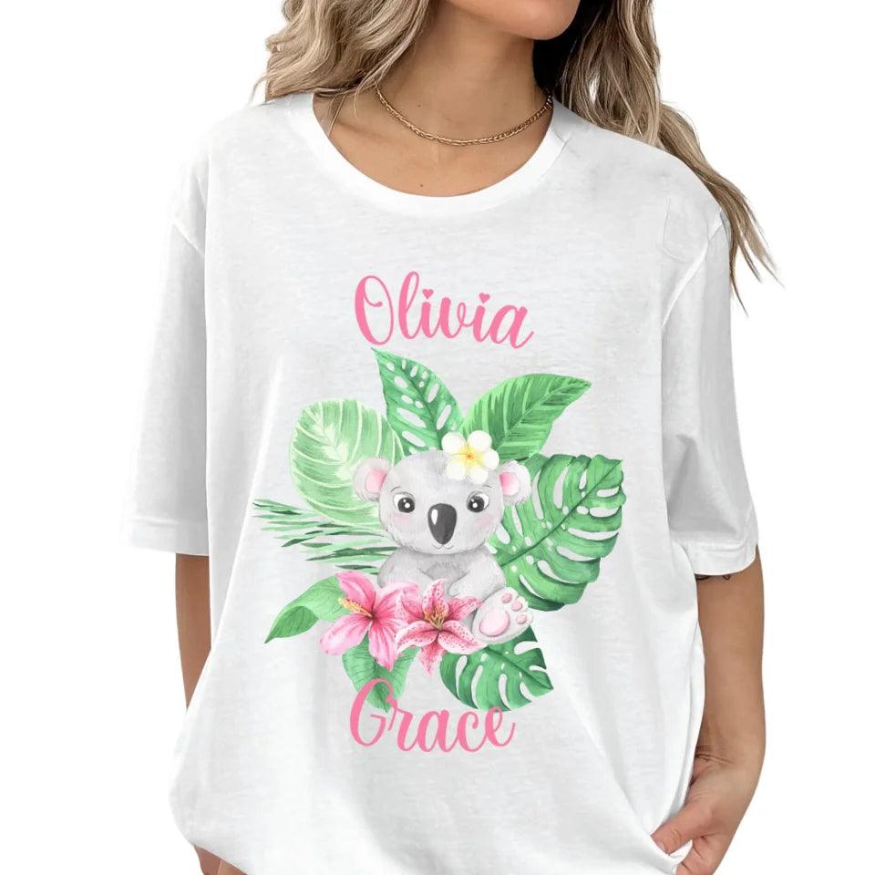 Custom Watercolor Baby Tropical Animals T-Shirt - ART-TSH179 - ARTFULANE