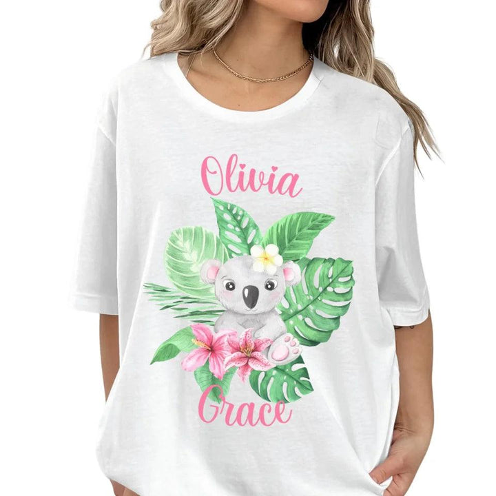 Custom Watercolor Baby Tropical Animals T-Shirt - ART-TSH179 - ARTFULANE