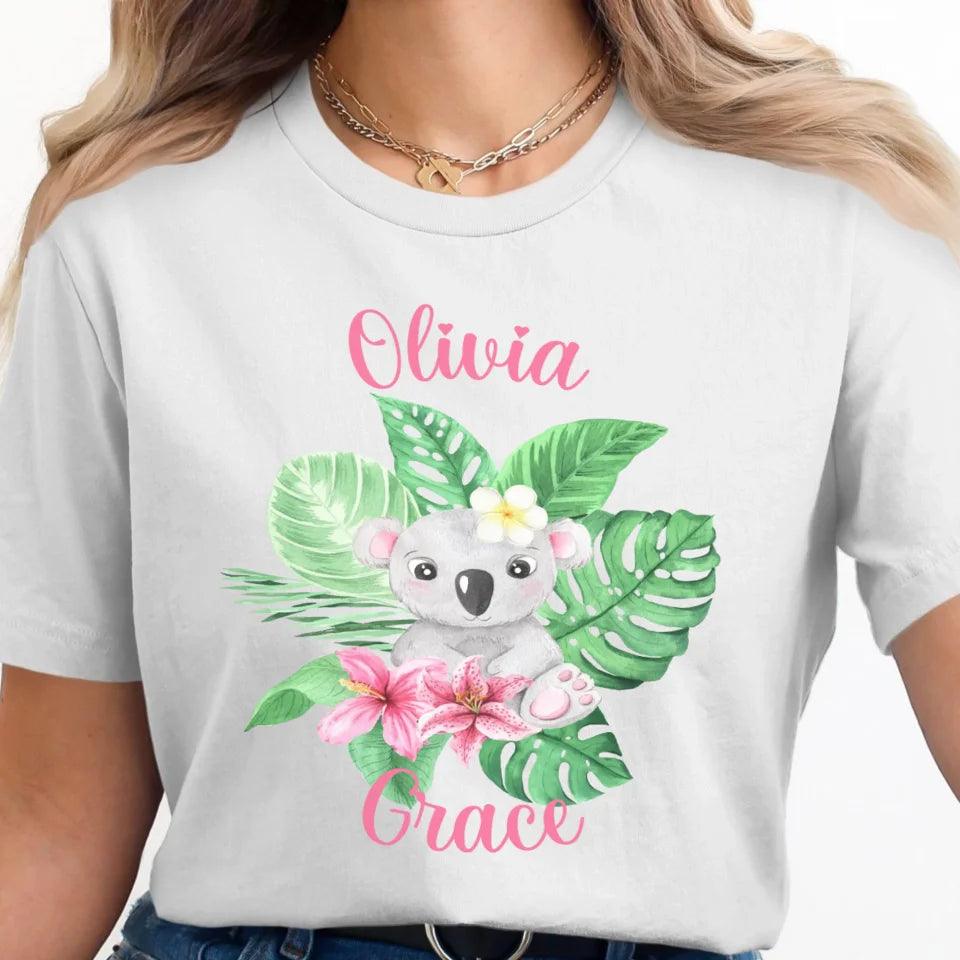 Custom Watercolor Baby Tropical Animals T-Shirt - ART-TSH179 - ARTFULANE