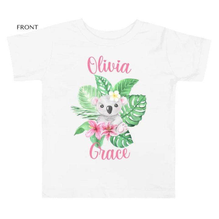 Custom Watercolor Baby Tropical Animals T-Shirt - ART-TSH179 - ARTFULANE