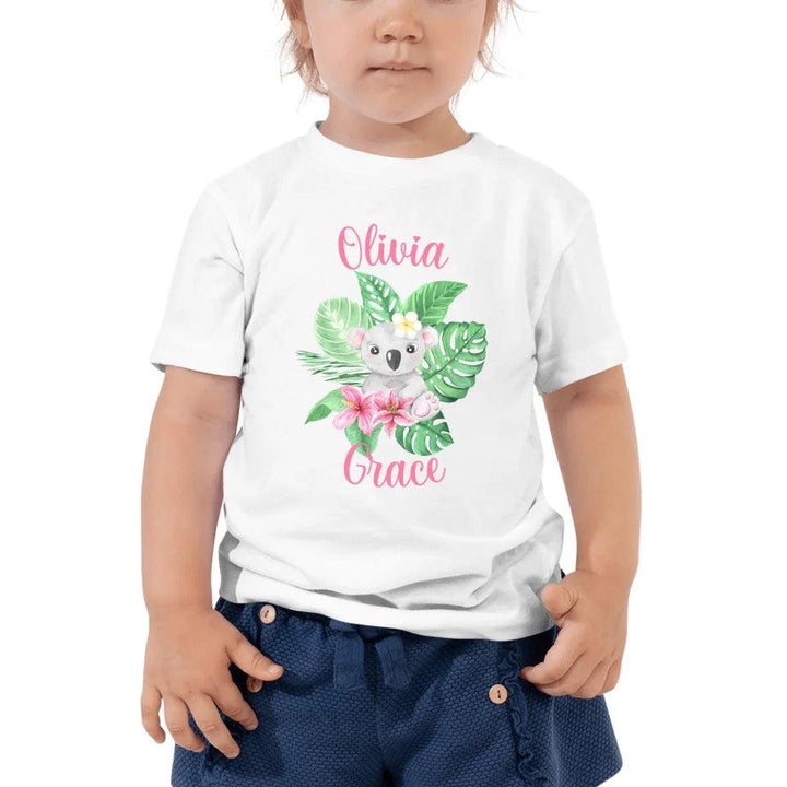 Custom Watercolor Baby Tropical Animals T-Shirt - ART-TSH179 - ARTFULANE