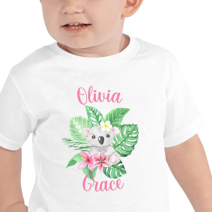 Custom Watercolor Baby Tropical Animals T-Shirt - ART-TSH179 - ARTFULANE