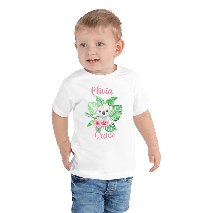 Custom Watercolor Baby Tropical Animals T-Shirt - ART-TSH179 - ARTFULANE