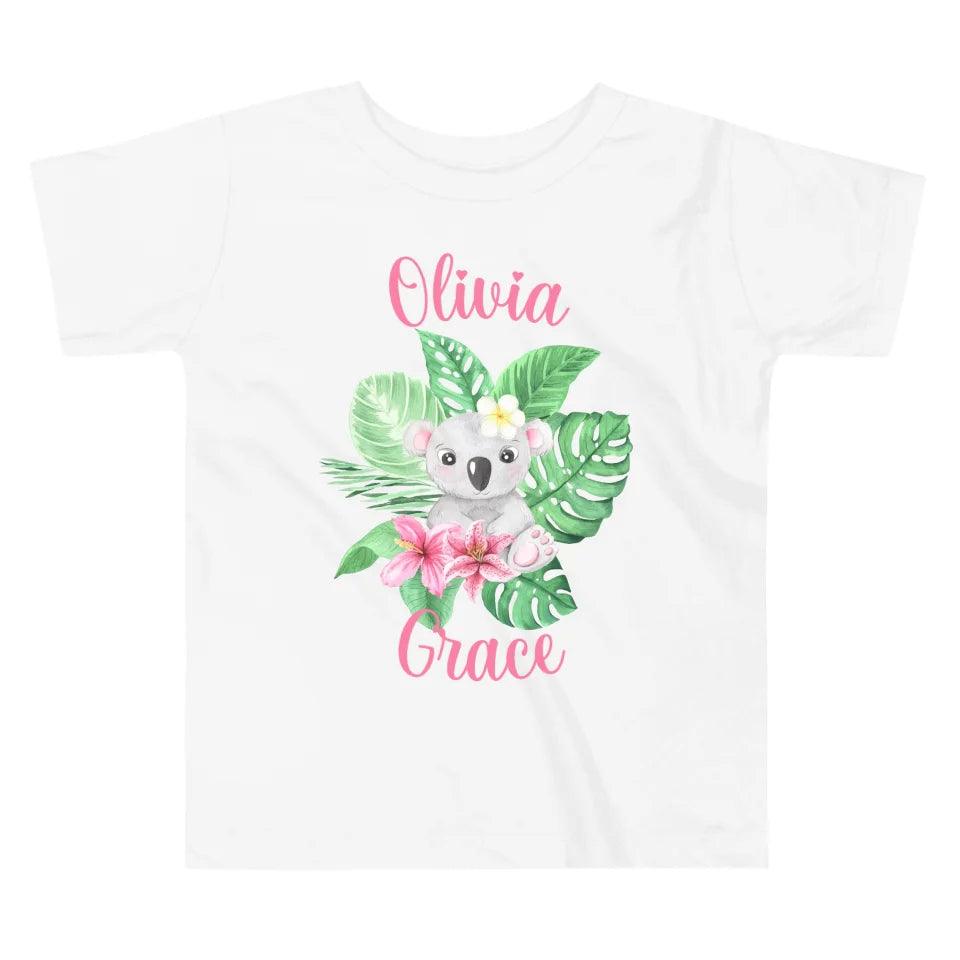 Custom Watercolor Baby Tropical Animals T-Shirt - ART-TSH179 - ARTFULANE