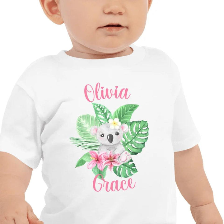 Custom Watercolor Baby Tropical Animals T-Shirt - ART-TSH179 - ARTFULANE