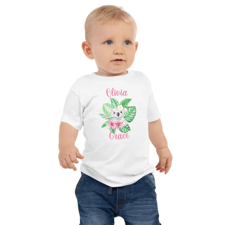 Custom Watercolor Baby Tropical Animals T-Shirt - ART-TSH179 - ARTFULANE