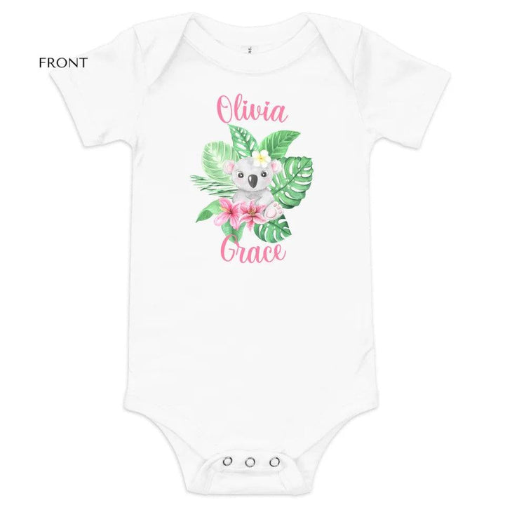 Custom Watercolor Baby Tropical Animals T-Shirt - ART-TSH179 - ARTFULANE