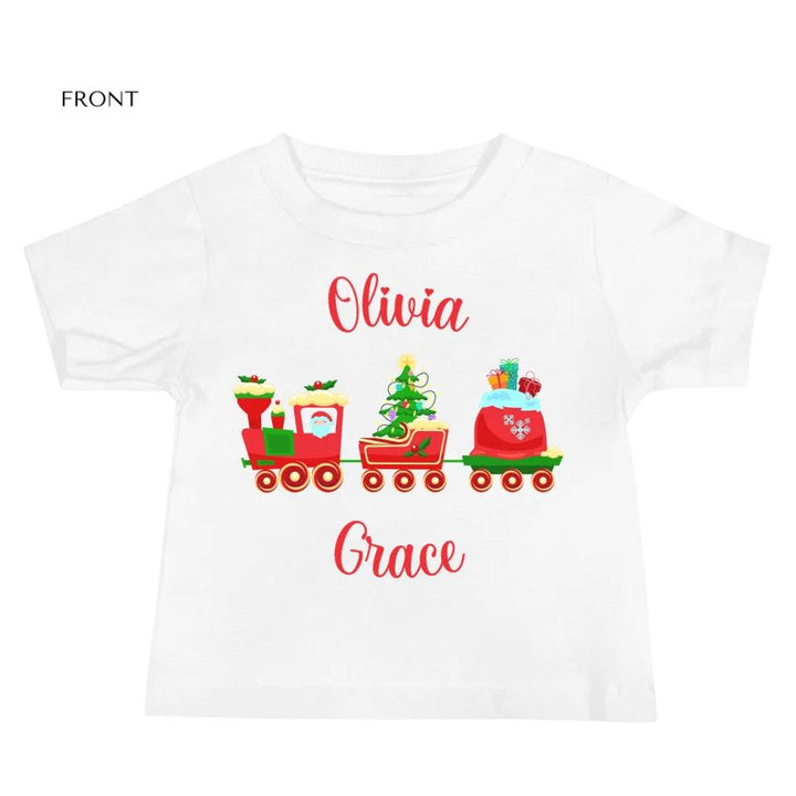 Custom Christmas Santa Gingerbread Train T-Shirt - ART-TSH180 - ARTFULANE