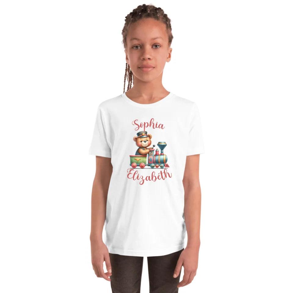 Custom Vintage Teddy Bear Driving a Train T-Shirt - ART-TSH183 - ARTFULANE