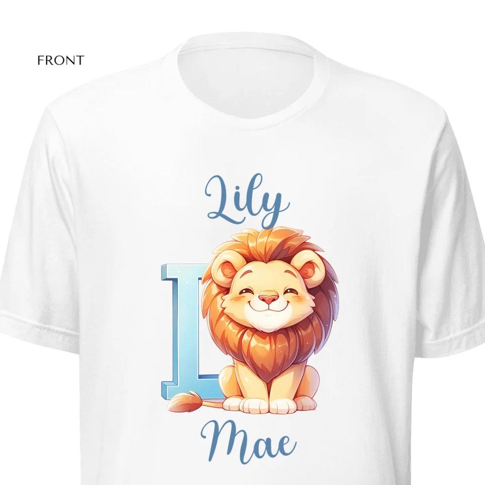 Custom Colorful Animal Alphabet T-Shirt - ART-TSH184 - ARTFULANE