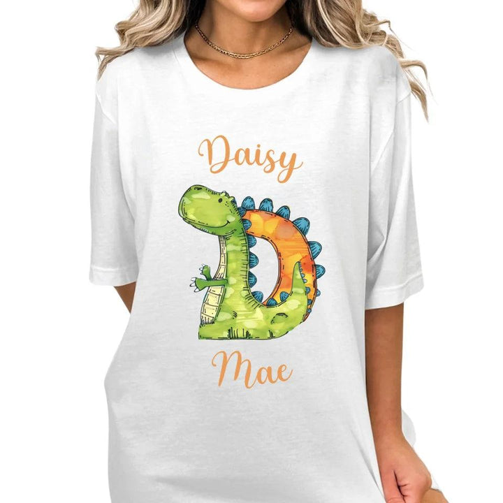 Custom Watercolor Animal-Shaped Alphabet T-Shirt - ART-TSH185 - ARTFULANE