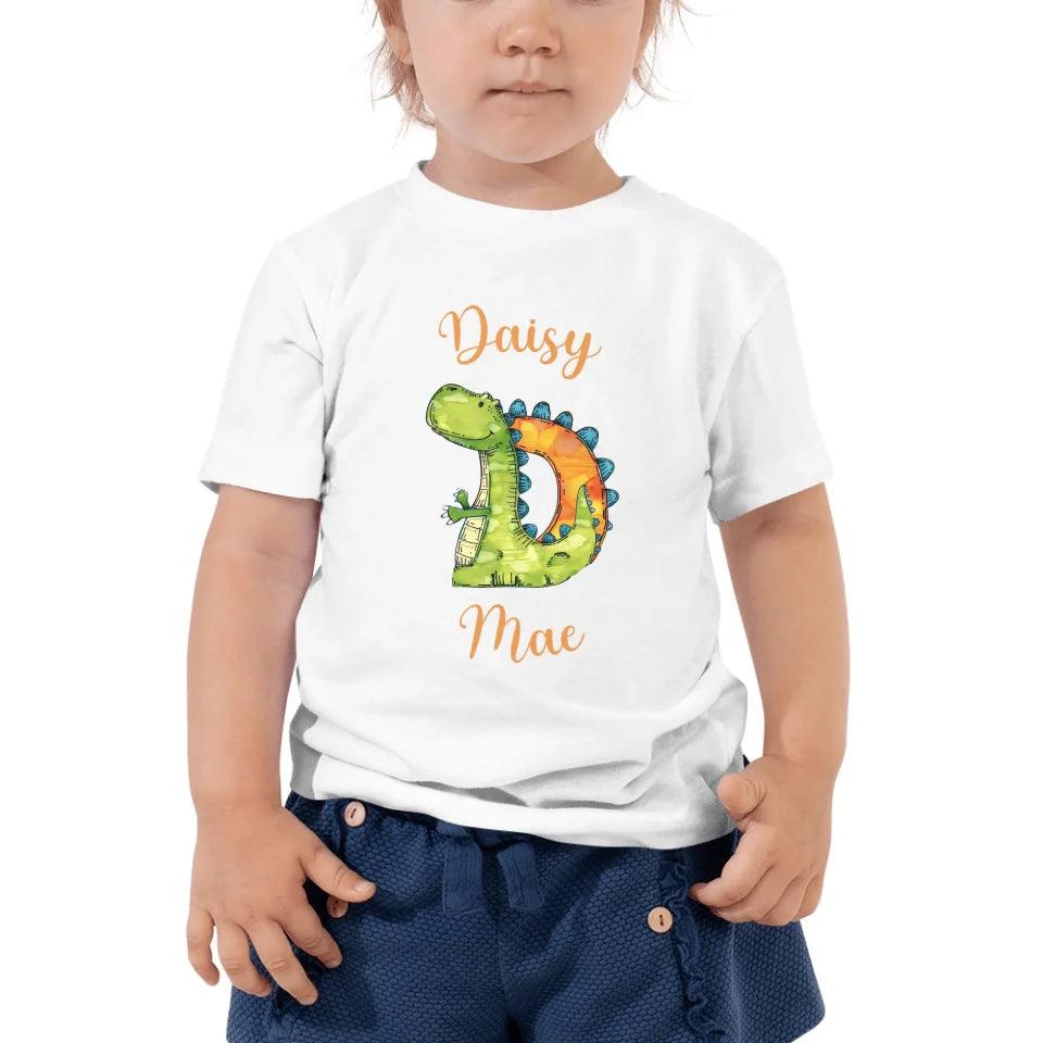 Custom Watercolor Animal-Shaped Alphabet T-Shirt - ART-TSH185 - ARTFULANE