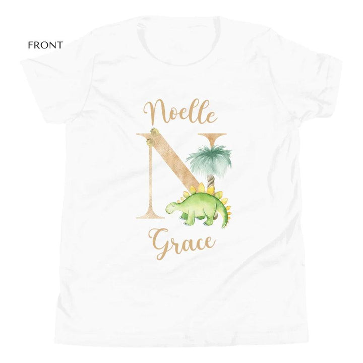 Custom Watercolor Dinosaur Alphabet T-Shirt - ART-TSH186 - ARTFULANE