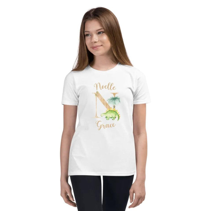 Custom Watercolor Dinosaur Alphabet T-Shirt - ART-TSH186 - ARTFULANE