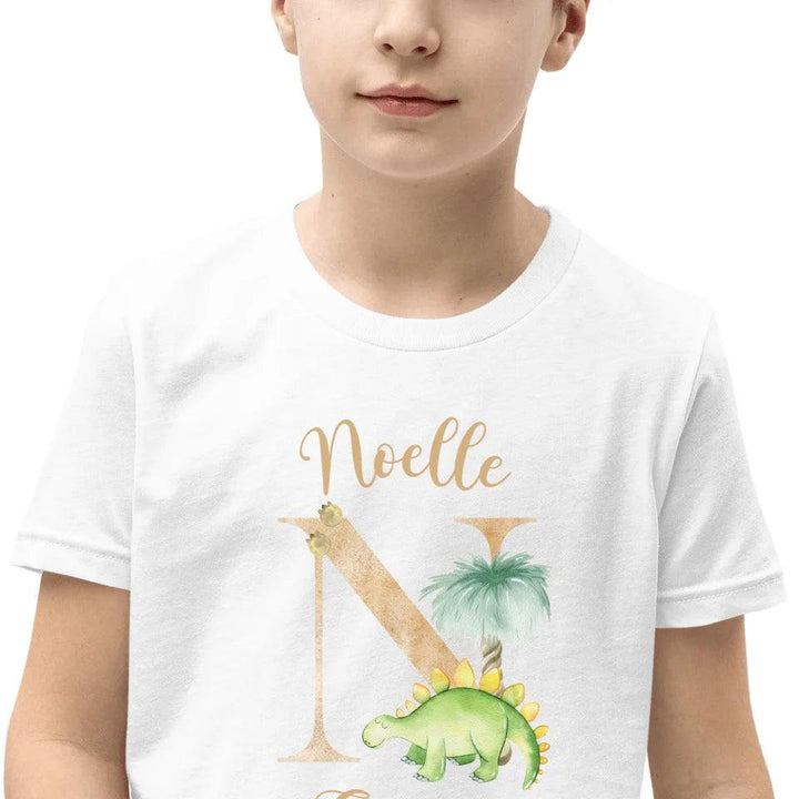 Custom Watercolor Dinosaur Alphabet T-Shirt - ART-TSH186 - ARTFULANE