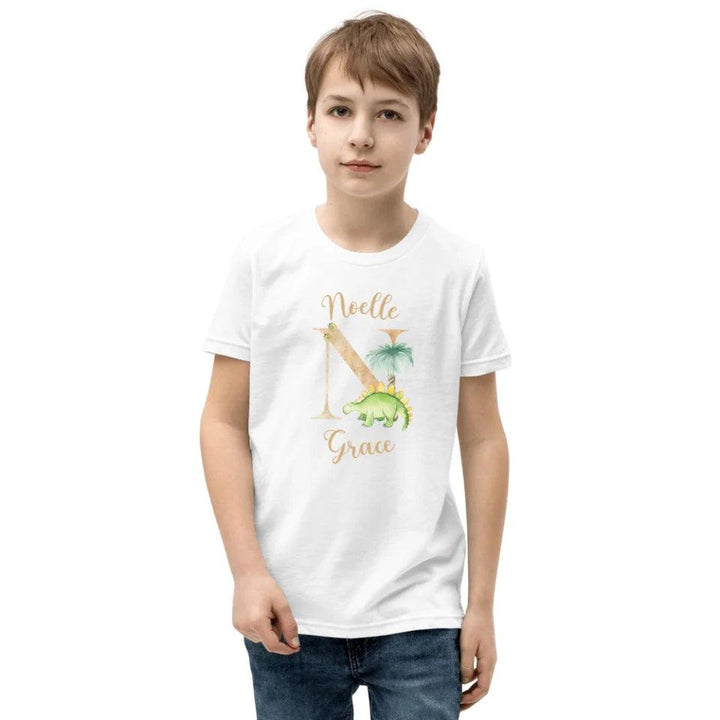 Custom Watercolor Dinosaur Alphabet T-Shirt - ART-TSH186 - ARTFULANE