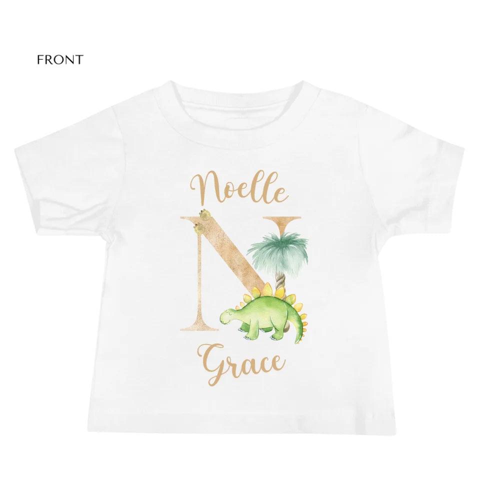 Custom Watercolor Dinosaur Alphabet T-Shirt - ART-TSH186 - ARTFULANE